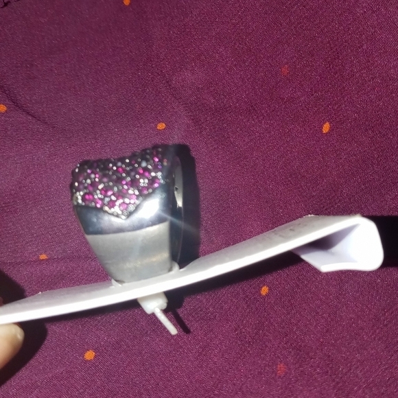 NWT Michela Currone studded purple and silver ring - Picture 9 of 9